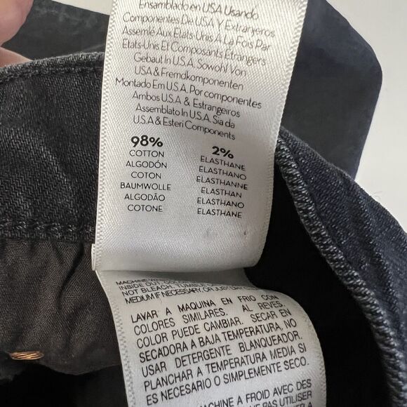 Mother Superior Sz 25 The Scrapper Cuff Ankle Fray Blackwashed Jeans - Picture 8 of 12